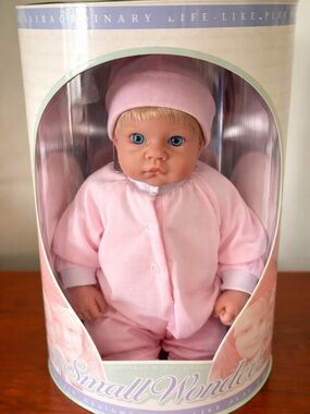Lee Middleton Small Wonder Baby Doll Blonde Blue Eyes NIB Vintage Realistic